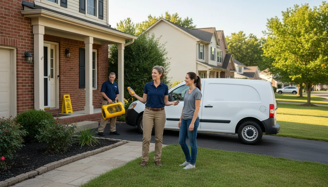 Residential water damage restoration in Omro, WI